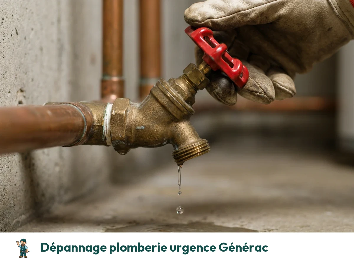Dépannage plomberie urgence à Générac