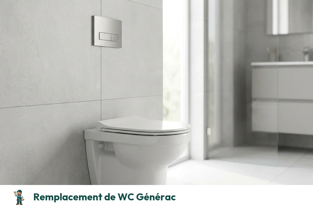 Remplacement de WC à Générac
