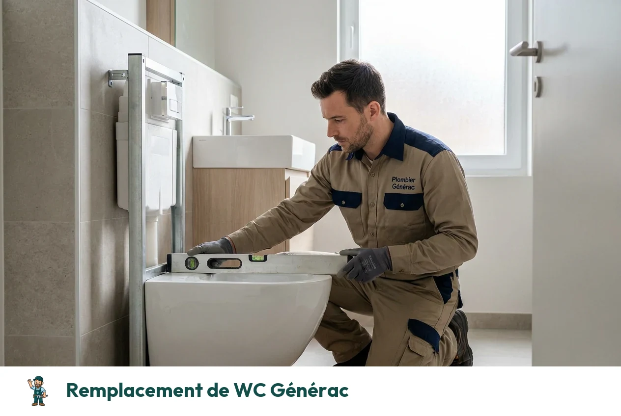 Remplacement de WC à Générac